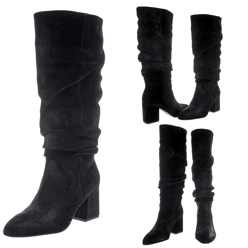 SPLENDID “Phoenix” Slouchy Suede Block Heel Boots